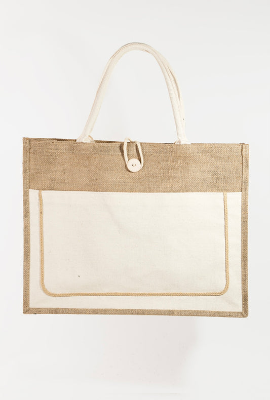 Rectangle Jute Tote Bag