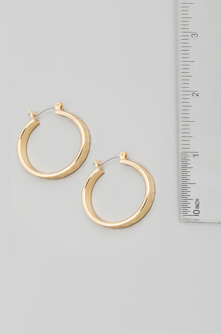 Hammered Pincatch Hoop Earrings