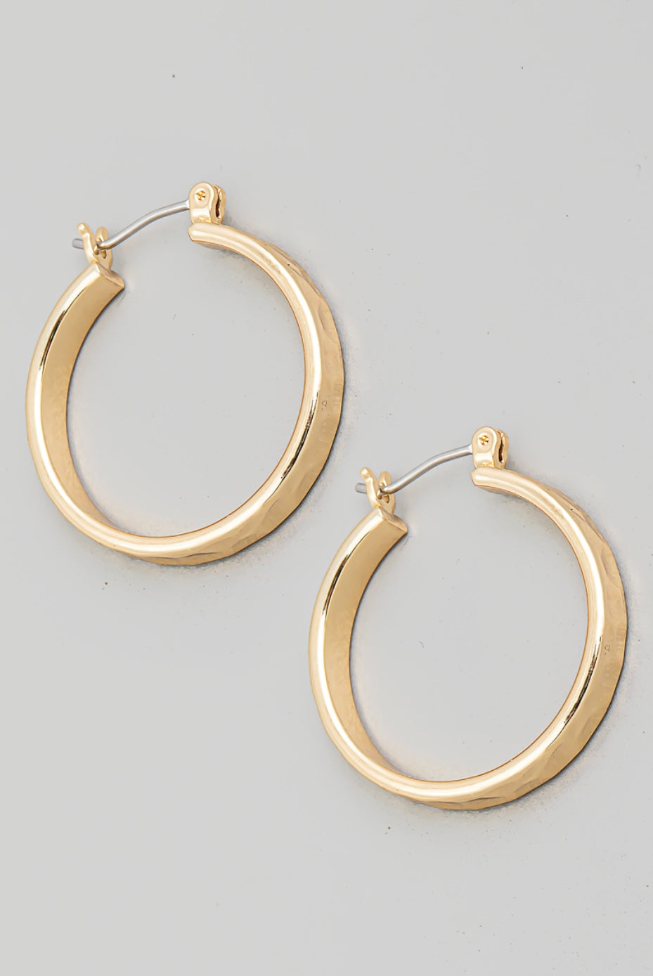 Hammered Pincatch Hoop Earrings