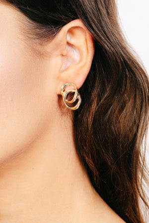 Mini Circle Link Earrings