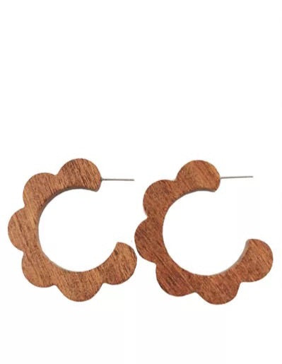 Wooden Hoops Earrings